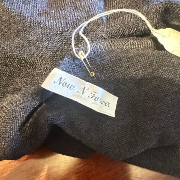 now & forever Womens top Black w/ plaid constrast Long Sleeve Tunic Sweater - Picture 6 of 6